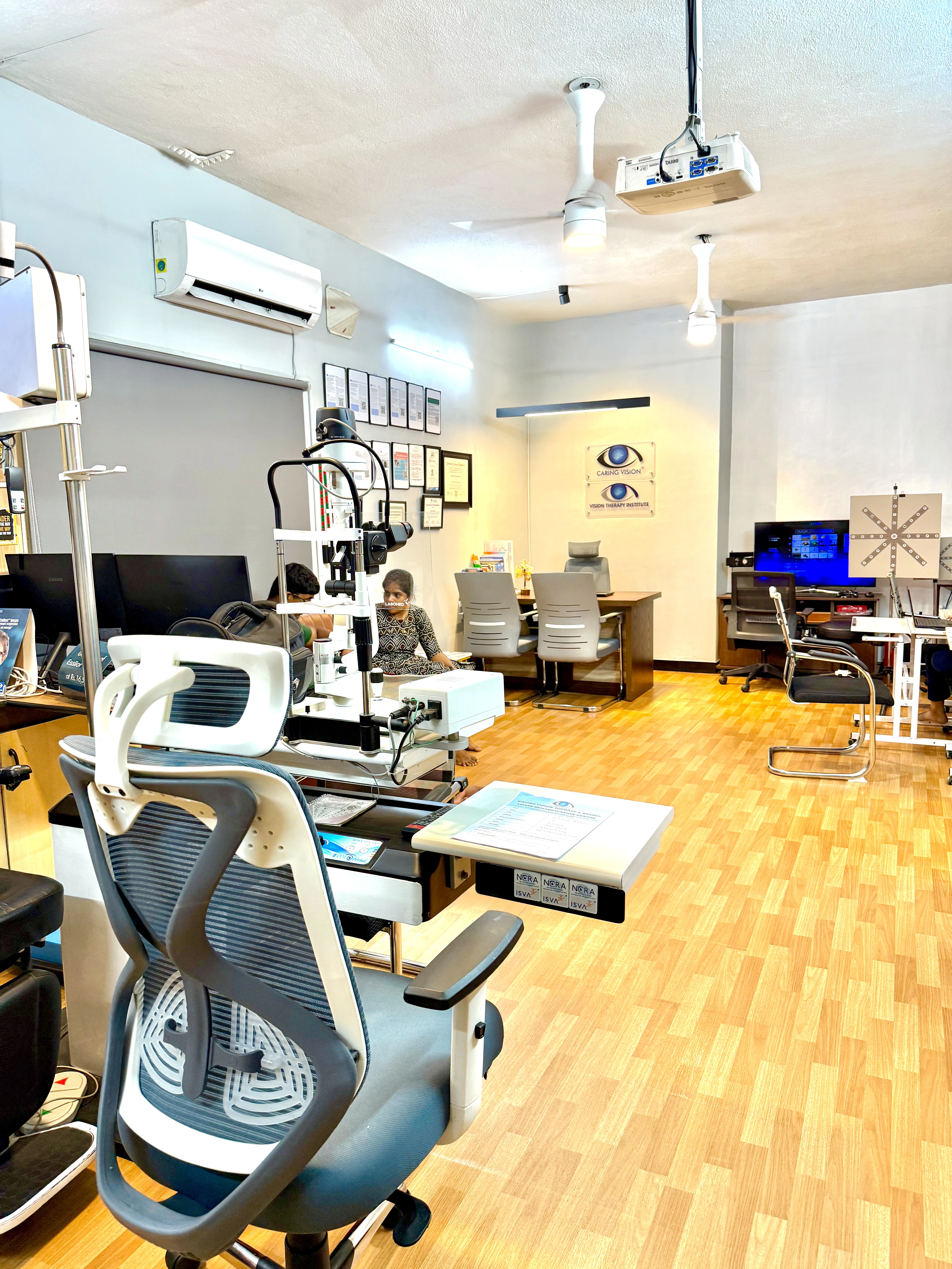 Diagnostic and therapy floor at Caring Vision Therapy clinic