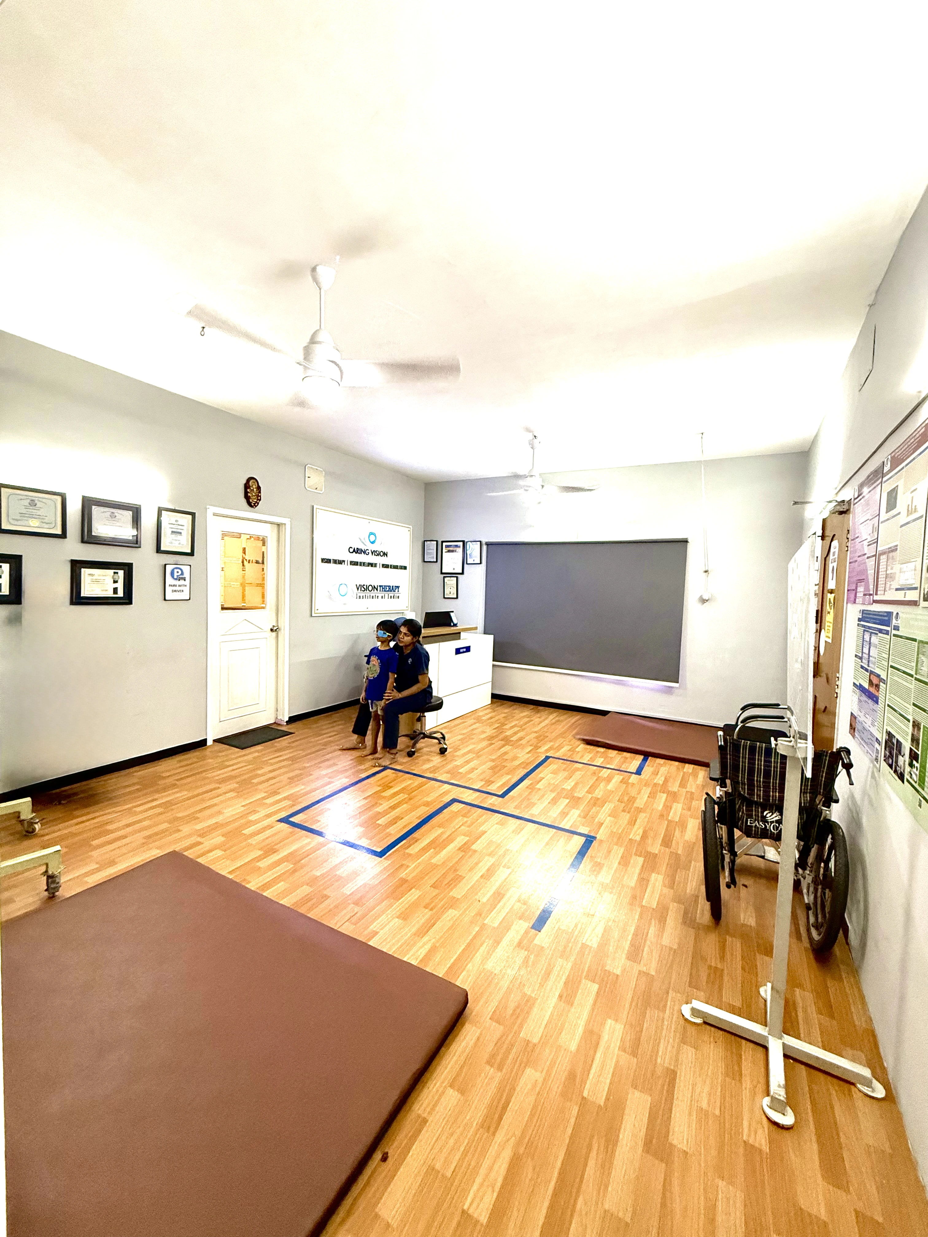 Neuro-rehabilitation therapy room at Caring Vision Therapy, Ashok Nagar