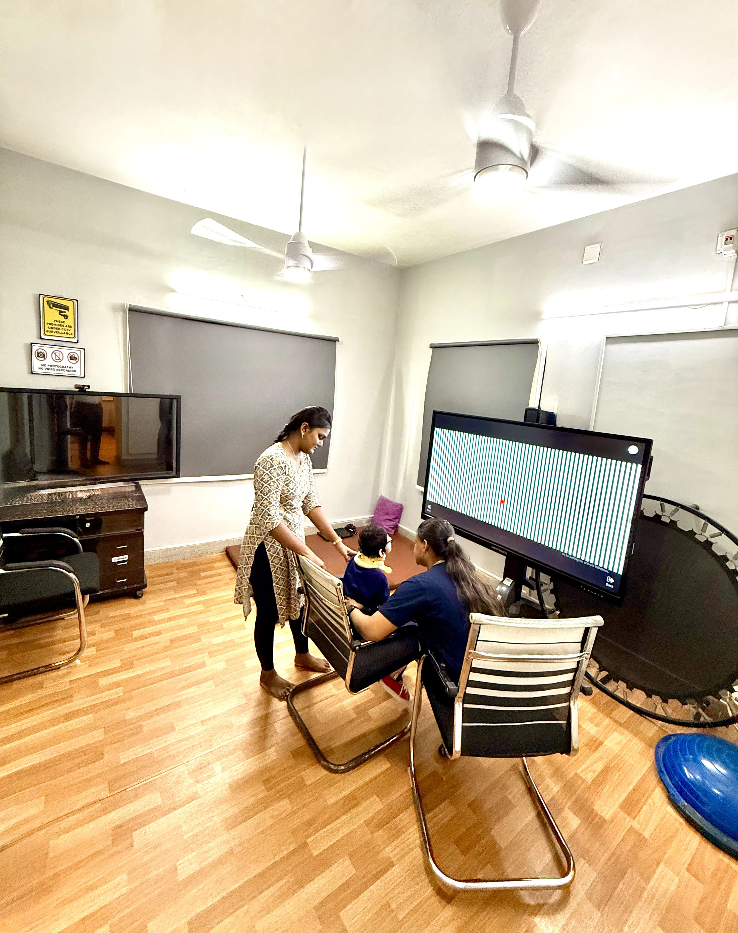 Vision therapy session in progress at Caring Vision Therapy clinic