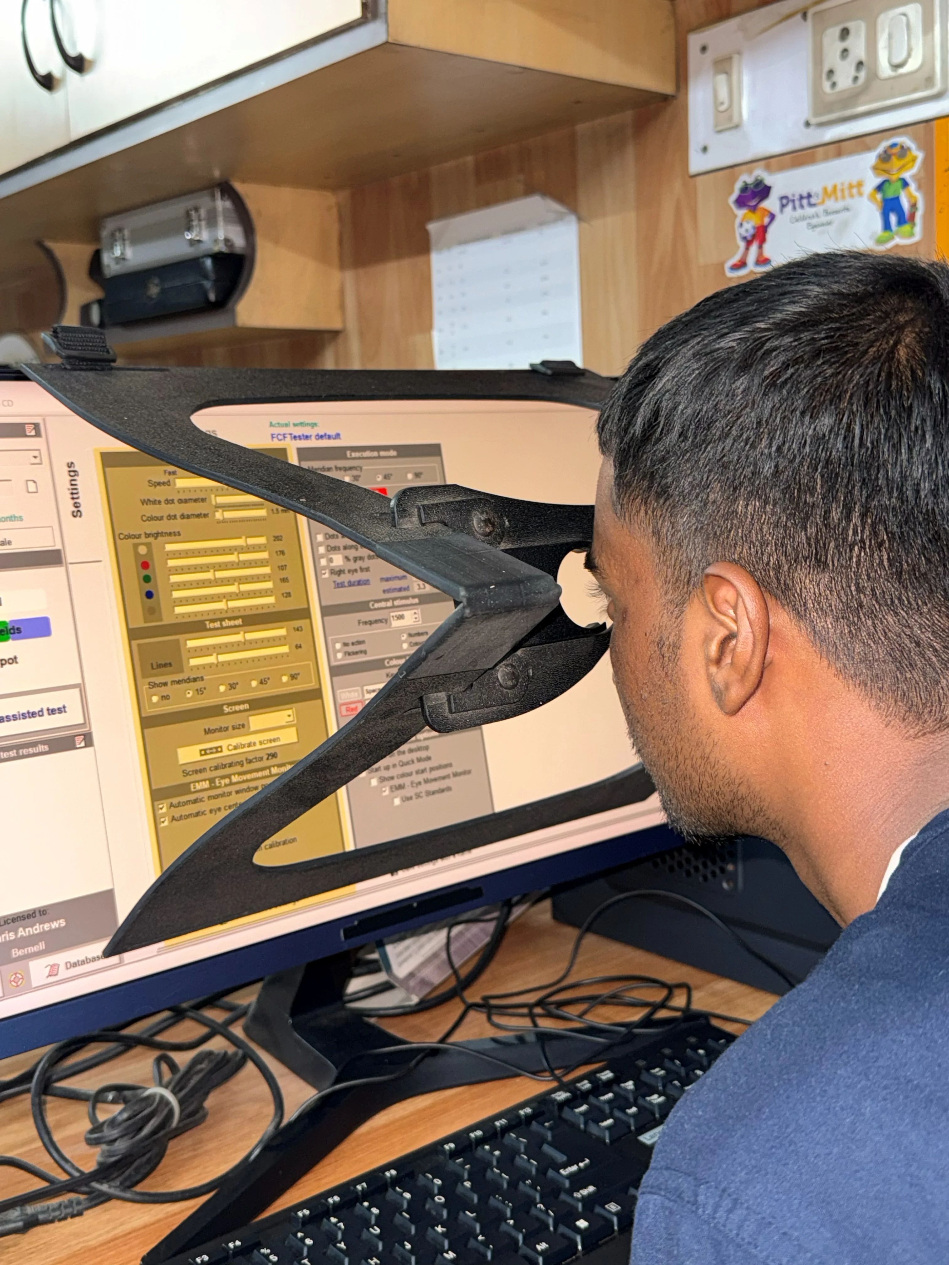 Binocular vision diagnostic instrument at Caring Vision Therapy clinic