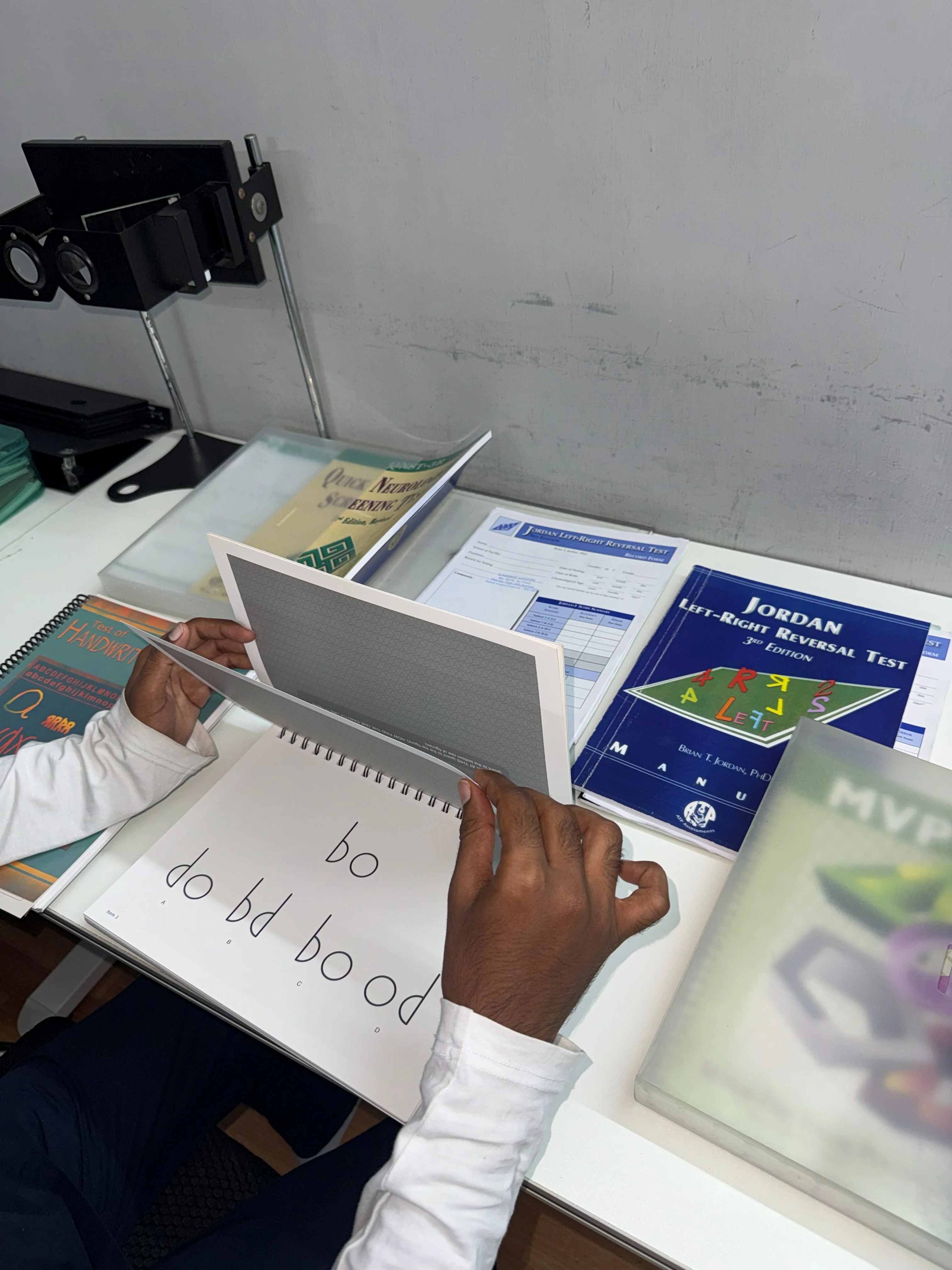 Patient education materials at Caring Vision Therapy clinic, Chennai