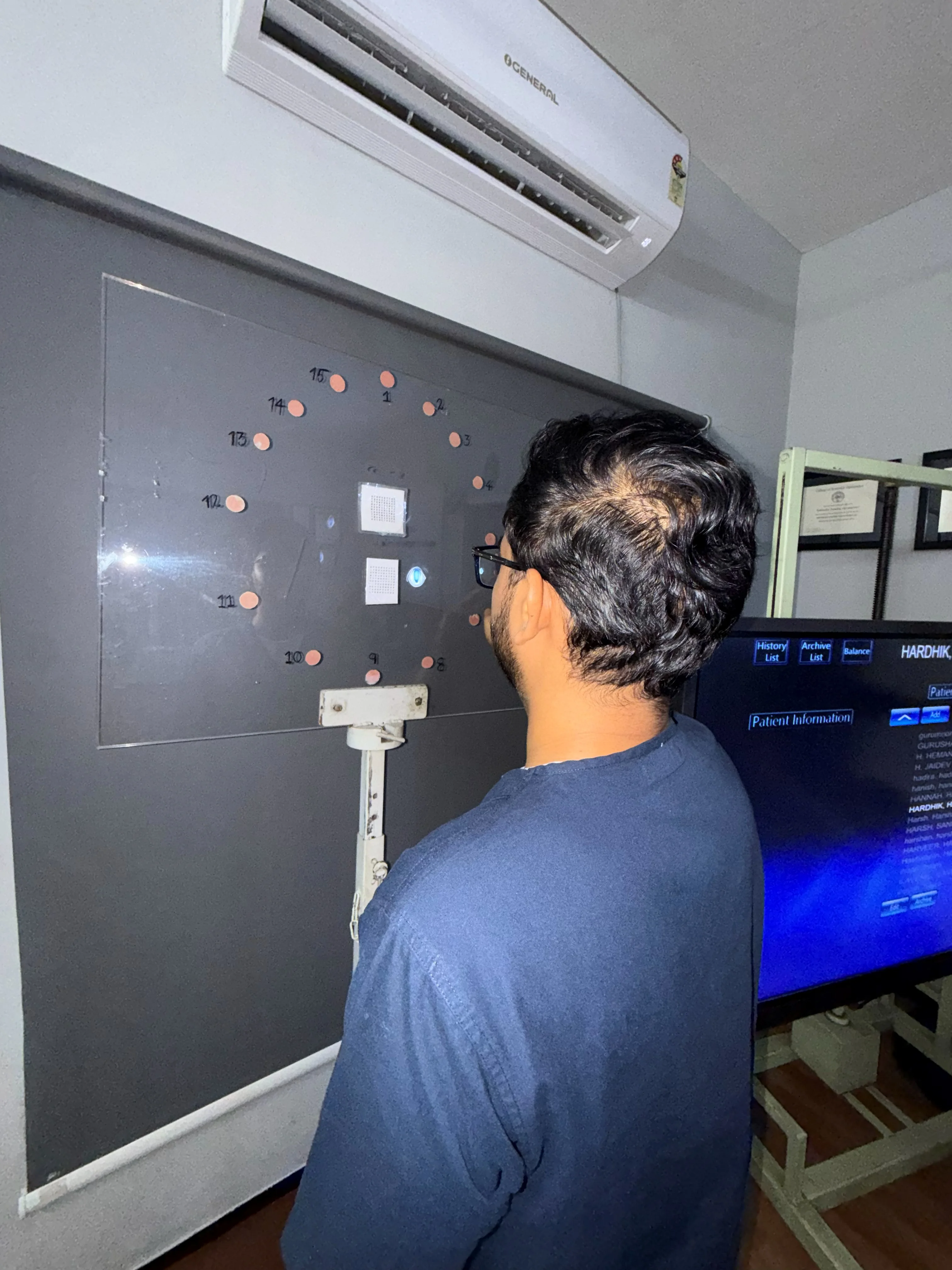 Peripheral vision reaction training at Caring Vision Therapy, Ashok Nagar