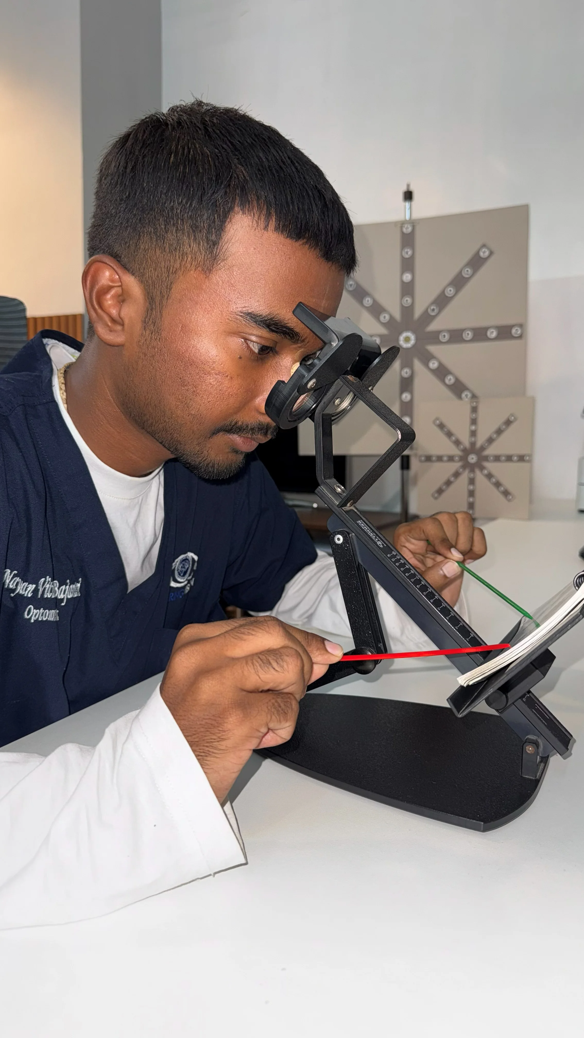 Synoptophore binocular vision session at Caring Vision Therapy clinic