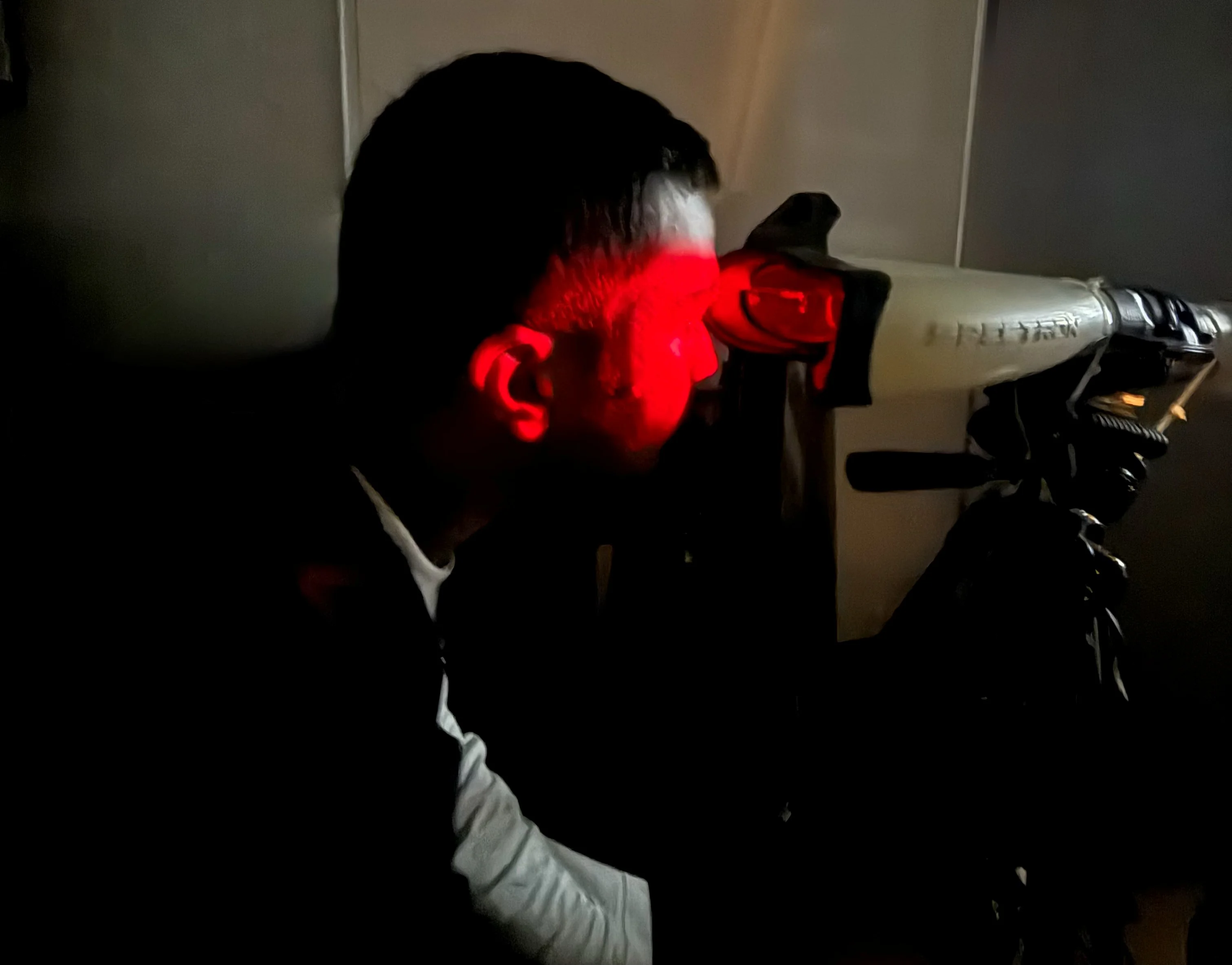 Syntonic phototherapy red light session at Caring Vision Therapy clinic