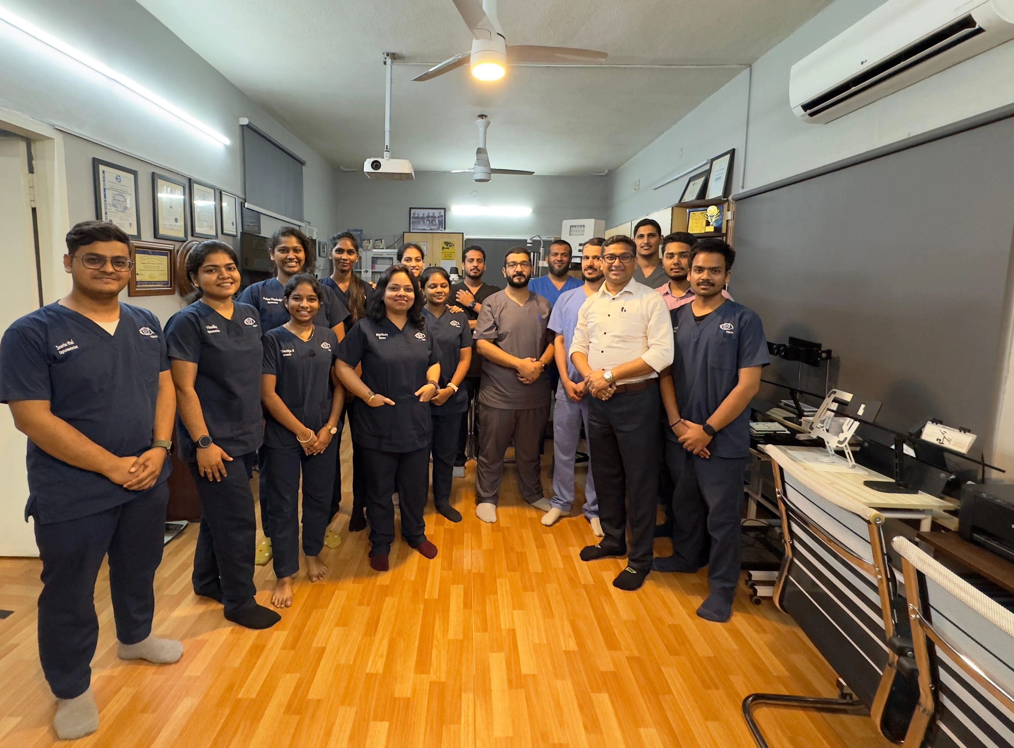 International training batch full group photo at Vision Therapy Institute, Chennai